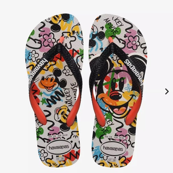 Havaianas Disney Mickey Mouse Scribble Portrait Women's Sandals - Picture 1 of 6